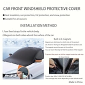 お買い得  車用サンシェード＆サンバイザー-夏用車用サンシェードと冷却カバー、ユニバーサル防塵スノーシールド断熱カーフード