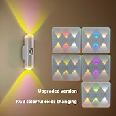 cheap Puck Lights-1 Pc Led Charging Puck Lights Spotlight, Sensor  Night Light, Usb Charging, Three Color Dimming, Magnetic Installation, No Need For Wiring Or Punching Hole