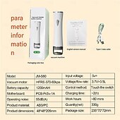 abordables Rangements pour la cuisine-Machine à emballer sous vide portable améliorée pour aliments, machine à emballer sous vide portable avec arrêt automatique &amp;filtre amovible, verrouillage fraîcheur 5x