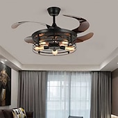cheap Ceiling Fan Lights-5-Light 107 cm Island Design Ceiling Fan Metal Painted Finishes Vintage 110-120V 220-240V