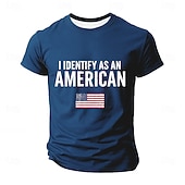 baratos Camisetas Patrióticas 250-4 de julho de 2026 250º Dia da Memória Camiseta Patriótica Patriot Estampa 3D Bandeira dos EUA Gola Redonda Manga Curta Casual Dia a Dia Rua