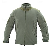 billiga Fleece &amp; 3 i 1-jackor-Herr Vandringsjacka Vinterkappa Fleecejacka Vinter Utomhus Termisk Vindtät Vinter Fleecejackor Svart Armégrön Kaki
