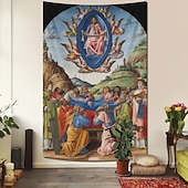 halpa Uskonnollinen kudos-Keskiajan Gobeliini Keskiajan Roikkuu Gobeliini Suuri Gobeliini Maalauksellinen Koriste Valokuva Tausta Peitto Verho Koti Makuuhuone Olohuoneen Koristus