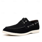 cheap Casual-Men&#039;s Beige Faux Suede Boat Shoes with Lace-Up Design – Comfortable Casual Footwear for Weekend, Vacation &amp; Daily Use