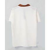 preiswerte Klassisches Poloshirt für Herren-Herren Viertel-Reißverschluss-Poloshirt Golfshirt Arbeit Lässig Revers Kurzarm Basic Modern Farbblock Patchwork Sommer Normale Passform Schwarz Weiß Himmelblau Khaki Grau