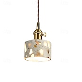 cheap Pendant Lights-Wabi-Sabi Terrazzo Pendant Light, Hotel Bedroom Retro Walnut &amp; Stone Lamp