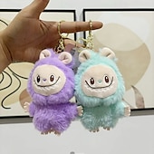 cheap Dolls-Charming Lafufu Keychain Plush Doll Pendant Hanging Keyring Card Gift for Woman Man Decor Bag Charm Purse Charms Key Ornament Ring