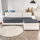 baratos Capa de Sofá-Capas de sofá modernas em formato de L, 2 peças, em azul e branco, duráveis, protetores de sofá que aceitam animais de estimação, com design acolchoado, laváveis à máquina, adequadas para sofás