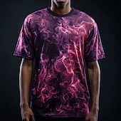 abordables T-shirts 3D-Halloween Homme Gris foncé T-shirt Manche Courte T-shirt Impression 3D Col ras du cou Chemise Gothique Rue Occasionnel Quotidien Jaune Rouge Violet Été Printemps Toutes saisons Vêtement Tenue S M L