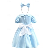 tanie Stroje dla dziewcząt-Bajka Zainspirowany Krainą Czarów Eksplorator oceanów Alice Sukienka Kostium Postacie z bajek Słodka Lolita for Dla dziewczynek Dla dzieci Halloween Karnawał Spektakl Edukacyjne przebieranki