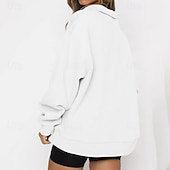 זול הודו ו sweatshirt-בגדי ריקוד נשים אחיד חולצת ספורט תעצור בצד סתיו רבע מיקוד שרוול ארוך בגדי ספורט ומנוחה עמיד לחות וויק טניס גולף ריצה משמש שחור לבן בגדי ספורט לבוש אקטיבי