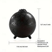 abordables lampe de chevet-Diffuseur d&#039;arômes silencieux inspiré du volcan alimenté par USB avec veilleuse colorée - humidificateur d&#039;huiles essentielles pour une ambiance relaxante dans la chambre à coucher du bureau à