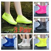 abordables Activité de Plein Air-3 paires de bottes d&#039;extérieur imperméables en latex, couvre-chaussures imperméables réutilisables. Une variété de couleurs au choix, durables