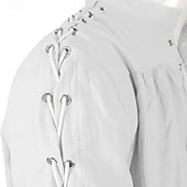 economico Cime-guerriero plus size punk e gotico medievale rinascimentale 17th secolo t-shirt costume da uomo vintage cosplay party camicia a maniche lunghe