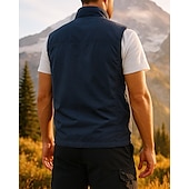 cheap Vests-Men&#039;s Hiking Vest Sleeveless Vest Outdoor Breathable Lightweight Zipper Chinlon Black Army Green Red Hunting Fishing Climbing