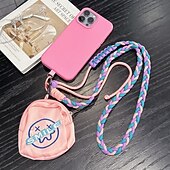 お買い得  携帯電話用ストラップとリストストラップ-ドーパミンカラーマッチングユニセックス携帯電話吊り下げロープ調節可能なクロスボディポータブルペンダント収納バッグ多機能紛失防止吊り下げチェーン