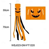 cheap Halloween Wall Tapestries-Halloween Windsock Flag 39 Inch Spooky Cartoon Flag Wind Socks Pumpkin Bat Ghost Monster Outdoor Hanging Decoration for Home Yard Patio Lawn Garden Tree Party Decoration