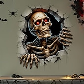 cheap Decals &amp; Stickers-Halloween 3D Wall Sticker Zombie Breaking Wall Decal, Scary Self-Adhesive PVC Horror Wall and Floor Stickers for Bedroom Living Room Halloween Party Decoration