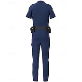 preiswerte Paar- und Gruppenkostüme-Tierdetektiv Polizei Hase Outfits Kostüm Bodysuits Abenteuerfilm Cosplay for Unisex Kinder Erwachsene Halloween Karneval Leistung Pädagogisches Ankleiden Verkleidung für Schulveranstaltungen