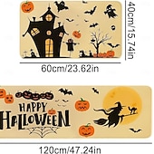 olcso Halloween hálószoba-halloweeni konyhaszőnyegek, 2 db konyhaszőnyeg, párnázott, fáradtsággátló konyhaszőnyegek padlóra, csúszásmentes álló asztali szőnyeg, vízálló konyhaszőnyeg-készlet konyhába, padlóra, irodába