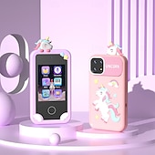 billige Fest utstyr-Bursdagsgaver bærbar smarttelefon videoopptak musikkavspilling smarttelefon for barn gaver p1 plus med 8g minnekort