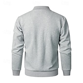 preiswerte Lässige Jacken-Herren Leichte Jacke Freizeitjacke Urlaub Täglich Tasche Frühling Herbst Einfach Mode Klassisch Stehkragen Regulär Schwarz Blau Grau Jacken