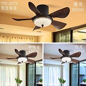 economico Lampade da soffitto con dimmer-Ventilatore da soffitto moderno a 3 pale a LED, in legno ABS, senza pale, motore a corrente continua, conversione di frequenza, telecomando in ferro 110 V-220 V