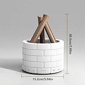 ieftine lampă de noptieră-Umidificator de aromaterapie la modă cu efect realist de flacără - un umidificator alb elegant, potrivit pentru case și birouri, un cadou ideal pentru Ziua Recunoștinței și un difuzor de aromaterapie