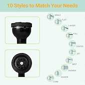 cheap Camping Accessories-Portable Camping Shower, 10 Spray Modes, Insulated Pressure Sprayer, Warm Water Outdoor Shower for Hiking, Beach, Pet Washing
