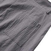 cheap Holiday-Men&#039;s Linen Pants Trousers Summer Pants Beach Pants Pocket Straight Leg Plain Comfort Breathable Vacation Daily Holiday Hawaiian Boho Black White