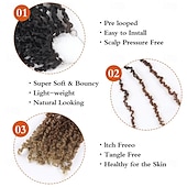 tanie Szydełkowe włosy-włosy szydełkowe yaki wstępnie zapętlone skręcane brązowe wiosenne mini włosy szydełkowe 8 cali 9 opakowań pasja twist z lokami syntetyczne przedłużki do włosów