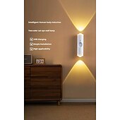 cheap Puck Lights-1 Pc Led Charging Puck Lights Spotlight, Sensor  Night Light, Usb Charging, Three Color Dimming, Magnetic Installation, No Need For Wiring Or Punching Hole