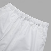 baratos Retrô-Homens Calças de linho Calças Calça verão Calças largas Calças Cropped Cintura elástica Com Cordão Côr Sólida Tecido Conforto Respirável Mimolet Casual Diário Feriado Férias Moda Preto Branco Sem