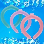 Недорогие Товары для дома-переносная охлаждающая трубка для шеи, многоразовый охлаждающий пакет со льдом для лета, носимый массажер для шеи с профилактикой солнечного удара