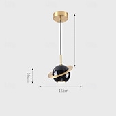 baratos Luzes da ilha-Luminária pendente moderna em formato de globo, luminária pendente em latão escovado de meados do século com cúpula de mármore, lustre com altura ajustável para ilha de cozinha, sala de jantar &amp;