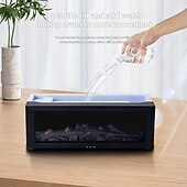 abordables 123496-1 cheminée à simulation de flamme rétro, humidificateur silencieux, machine d&#039;aromathérapie, lumière d&#039;ambiance colorée, interrupteur de synchronisation à trois niveaux, télécommande de type C, prise