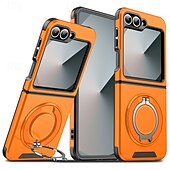 economico Cover Samsung-telefono Custodia Per Samsung Galaxy Z Flip 7 Z Flip 6 Copertura Posteriore Custodia ad adsorbimento magnetico con Supporto Resistente agli urti Retrò Cielo TPU PC Metallo