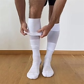economico calzini da uomo-Per uomo 1 Paio Scaldamuscoli Nero Bianco Colore Semplice Vacanza Sport &amp; Outdoor Quotidiano Base Medio Primavera Autunno Moda Casual