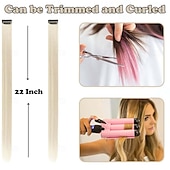 levne Clip in Extensions-Barevné prodlužování vlasů clip-in 12 kusů blond