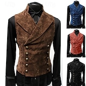 cheap Tops-Retro Vintage Medieval Vest Ren Faire Prince Nobleman Men&#039;s Pirate Fantasy Masquerade Party / Evening Adults&#039; Vest