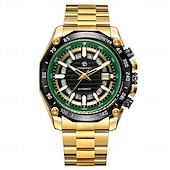 preiswerte Mechanische Uhren-FORSINING Herren Mechanische Uhr Luxus Großes Ziffernblatt Außenbereich Geschäft Automatische Selbstaufzug leuchtend Kalender Datum Edelstahlband Beobachten