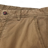 abordables Pantalons Cargo-Homme Pantalons Cargo Pantalons Boutons Taille Élastique Multi-poches Uni Portable Extérieur Quotidien Camping &amp; Randonnée Mode Classique Noir Vert Véronèse