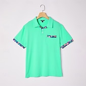  Herren Poloshirts Golfshirt Lässig Sport Klassisch Kurzarm Mode Cool Farbblock Knöpfe Sommer Frühling & Herbst Normale Passform Orange Grün Leicht Blau Poloshirts