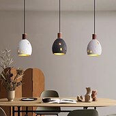 ieftine Lumini pandantive-Candelabru din lemn de alamă, corp din piatră de fagure negru/gri/alb, pandantiv, design gol, corp de iluminat de tavan pentru insulă de bucătărie, sufragerie, dormitor, hol, bar, living