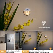 economico luce dell&#039;armadio-1 pz. Luci con sensore, ricaricabili tramite USB, luce emoticon portatile con trasformazione multi-espressione, lampada da parete con sensore intelligente, illuminazione divertente e creativa, adatta