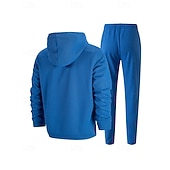 Недорогие спортивные костюмы-Муж. Спортивный костюм Штаны Спортивные штаны Карман на молнии Однотонный Наборы одежды Осень Черный Белый Тренажерный зал Одежда для спорта и отдыха Бег С защитой от ветра Длинный рукав Спорт