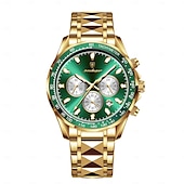 olcso Quartz órák-Férfi Kvarc Óra Luxus Nagy Dial Üzleti Lumineszcens Naptár Dátum Hét Vízálló Rozsdamentes Acél Óra