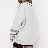 זול הודו ו sweatshirt-בגדי ריקוד נשים אחיד חולצת ספורט תעצור בצד סתיו רבע מיקוד שרוול ארוך בגדי ספורט ומנוחה עמיד לחות וויק טניס גולף ריצה משמש שחור לבן בגדי ספורט לבוש אקטיבי