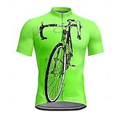 cheap Men&#039;s Jerseys-Men&#039;s Cycling Jersey Short Sleeve Bike Tee Tshirt Top with 3 Rear Pockets UV Resistant Breathable Quick Dry Front Zipper Yellow Blue Orange Sports Clothing Apparel