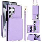 cheap Samsung Cases-Phone Case For Samsung Galaxy S22 S22 Plus  Ultra A73 A53 A52 A13 5G A13 A51 Back Cover with Lanyard Kickstand Card Slot Retro TPU PU Leather
